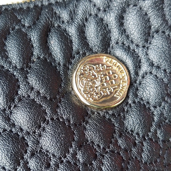 Vince Camuto | Riley Black Bubble Leather Shoulder Crossbody Bag Purse - Picture 5 of 16